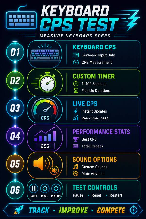 Features of Keyboard CPS Test Tool