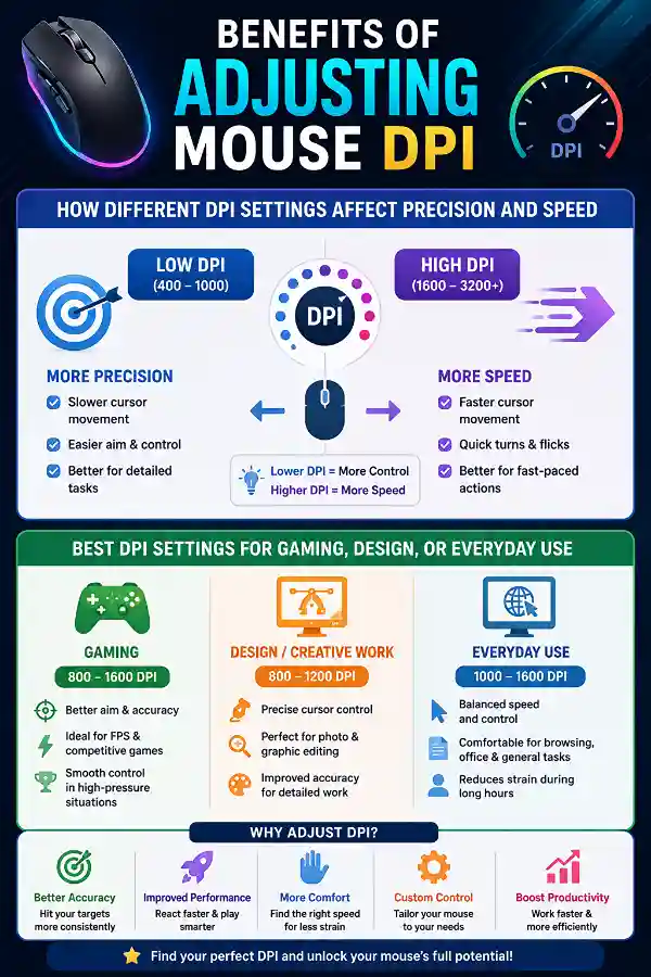 Benefits of adjusting Mouse DPI 