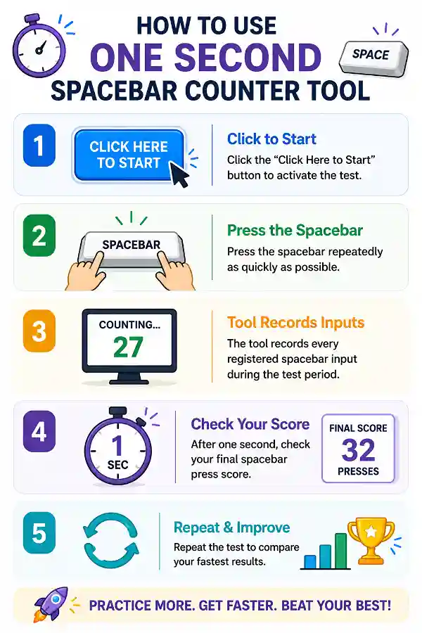 How to use the 1-Second Spacebar Counter tool