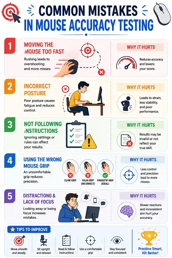Common mistakes in Mouse Accuracy Testing