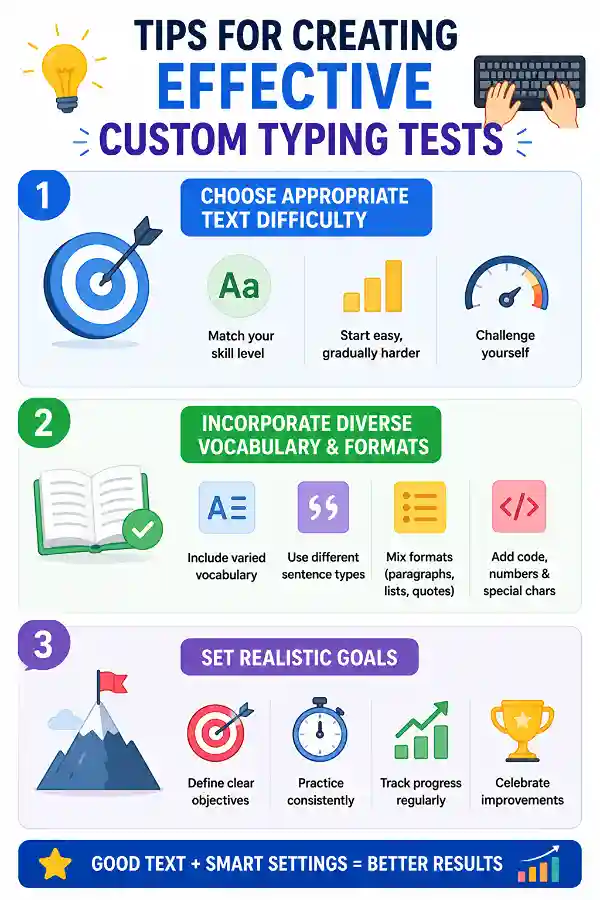 Tips for creating effective Custom Typing Test