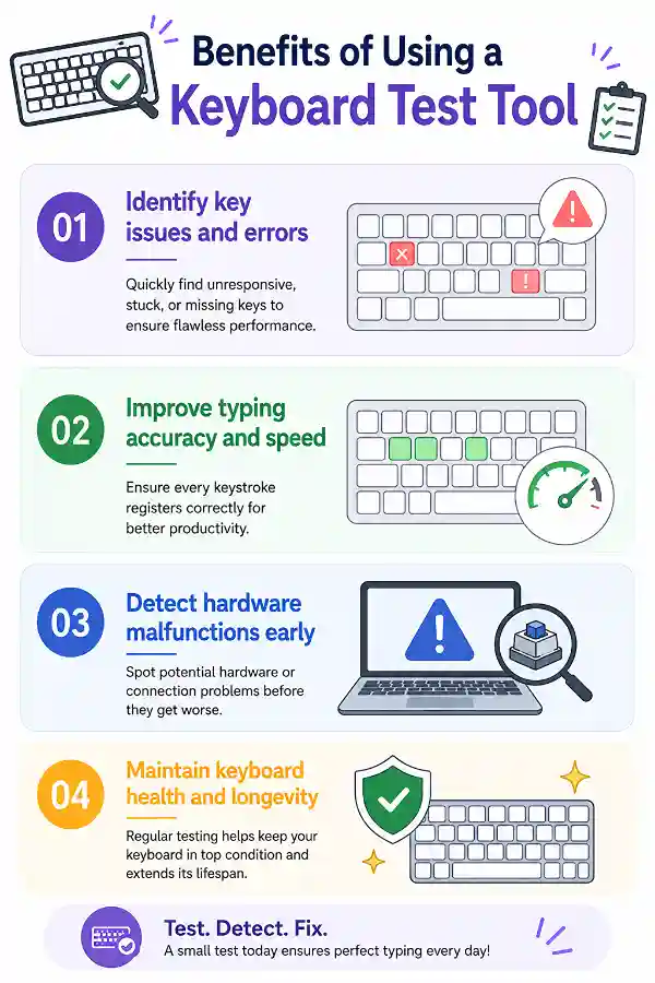 Benefits of using the Keyboard Tester tool