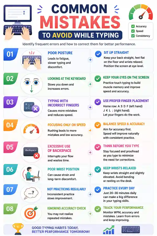 Common mistakes to avoid while typing